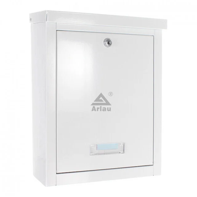 modern outdoor custom white steel mailing boxes 1