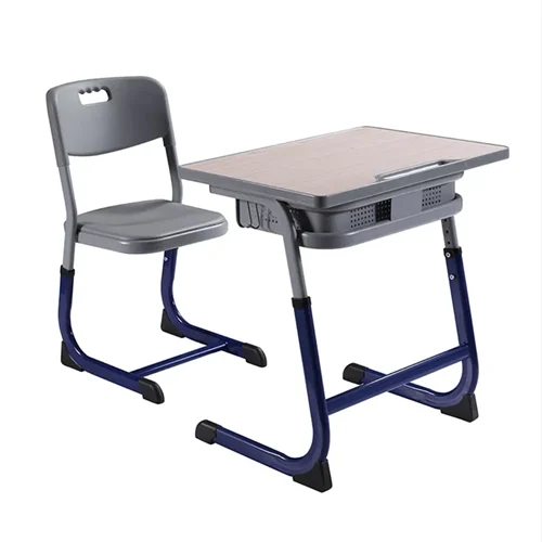 School furniture adjustable student desk and chair 1