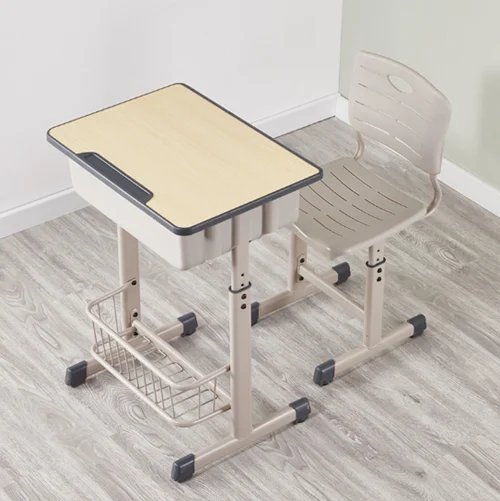 Secondary school adjustable desk and chair 1