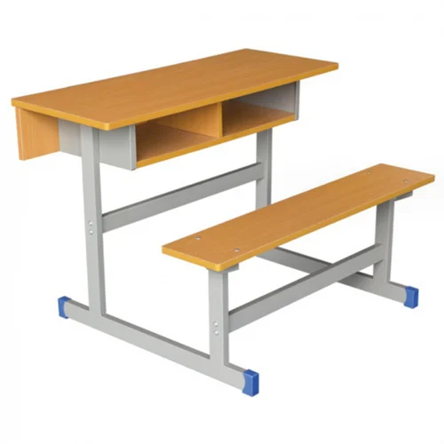 Student double desk with bench 1