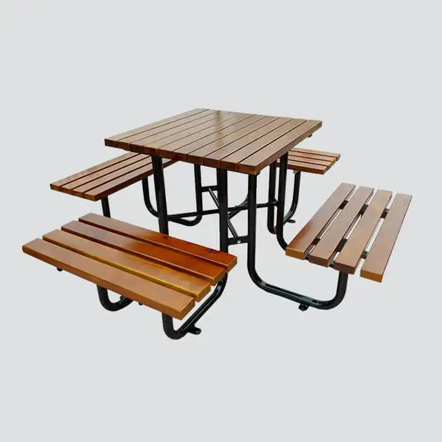 Ensemble de table de pique-nique en bois extérieur 1