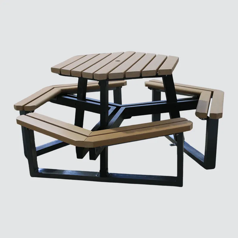 Round Wooden Picnic Table Factory 2