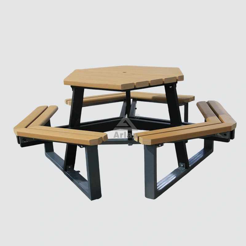 Table de pique-nique en plein air et ensemble de bancs 1