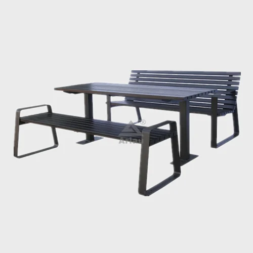 Park dining wpc table and benches 1