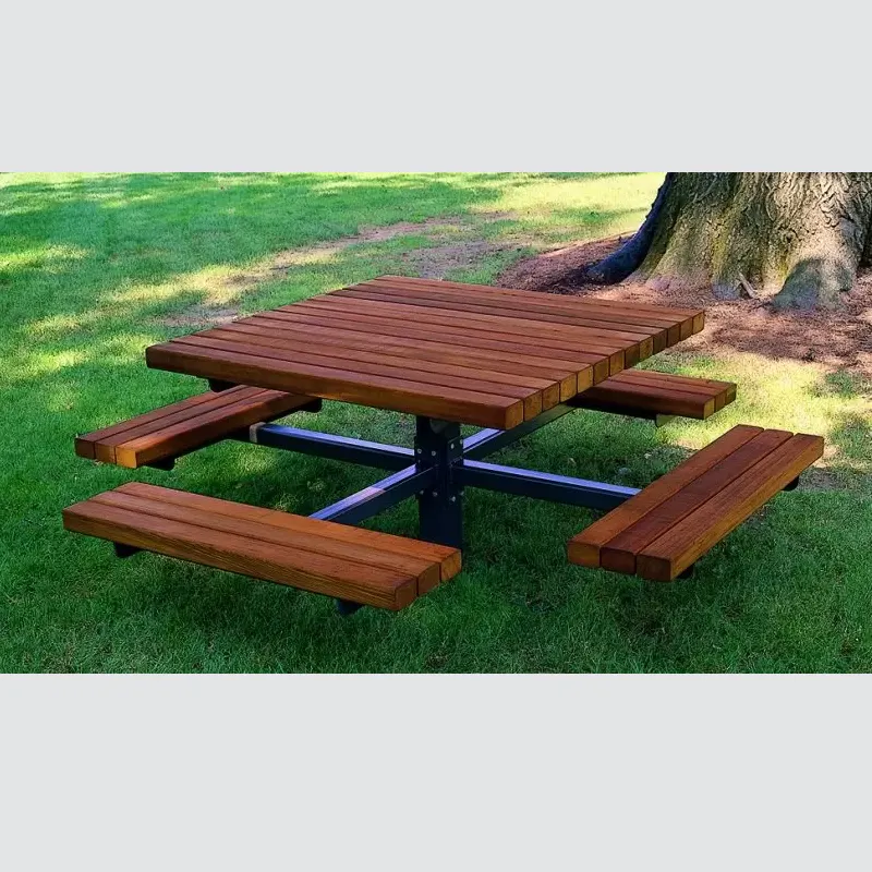Tables de pique-nique en bois dur à vendre grossiste 2