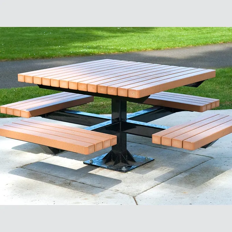 Tables de pique-nique en bois dur à vendre grossiste 3