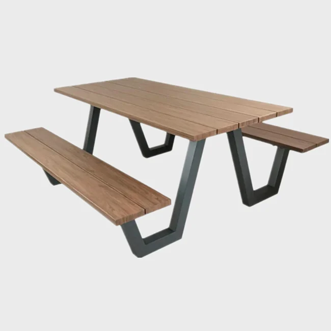 4/6/8Ft portable recycled plastic wood long picnic table 1