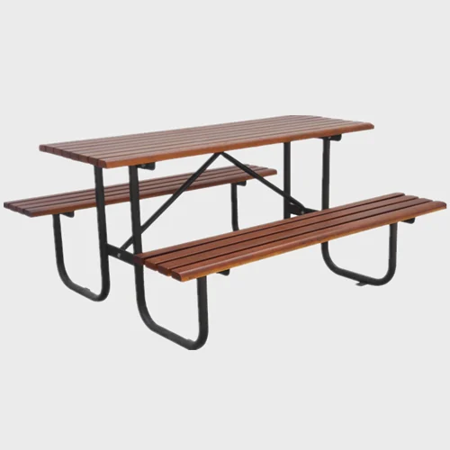Table de pique-nique en bois de 6 pi 8 pi de long 1