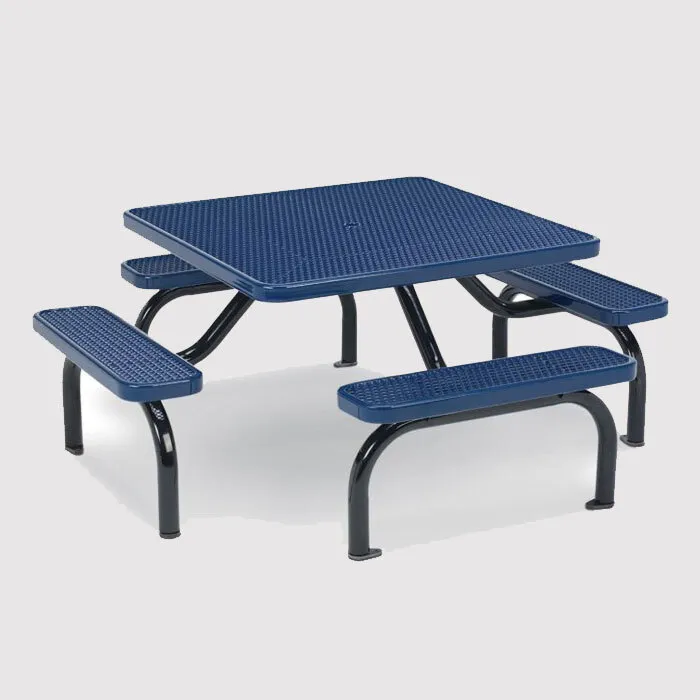 Outdoor thermoplastic table with 4 benches 1