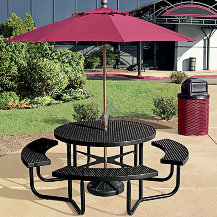 Thermoplastic coating 46 outdoor picnic table with umbrella 1