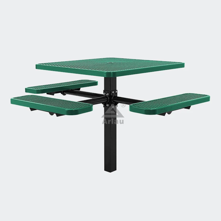 46 Square Thermoplastic Coating Expanded Metal Disabled Picnic Table 1