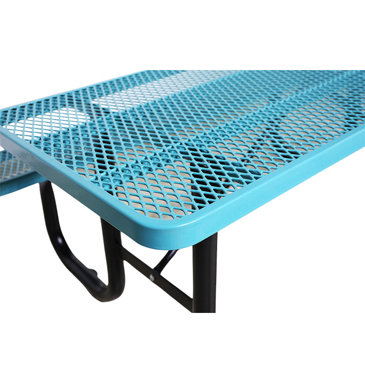 Quality Custom Thermoplastic Coated Picnic Tables 6ft Expanded Metal ...