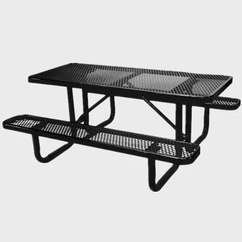 Tables de pique-nique en métal élargie de 6 pi 8 pi 1