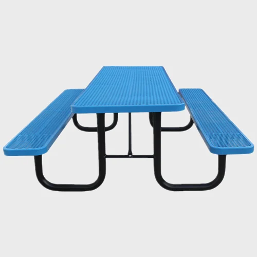 Table et banc de pique-nique commerciaux en métal pour l'extérieur 1