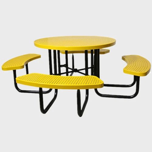 Outdoor luxury circular picnic style dining table 1