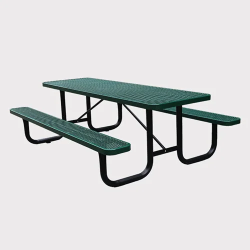 Outdoor 6 ft 8 ft long picnic table with benches 1