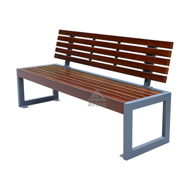 Outdoor park outside garden patio recycled plastic bench seating 1