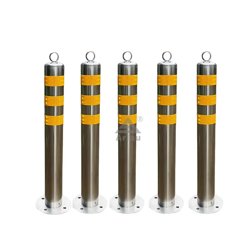 Barrière d'avertissement de trafic de borne de sécurité routière fixe extérieure en acier inoxydable 1