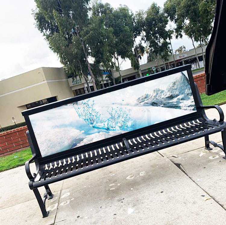 Thermoplastic-Coated Advertising Benches for Parks and Streets - Arlau