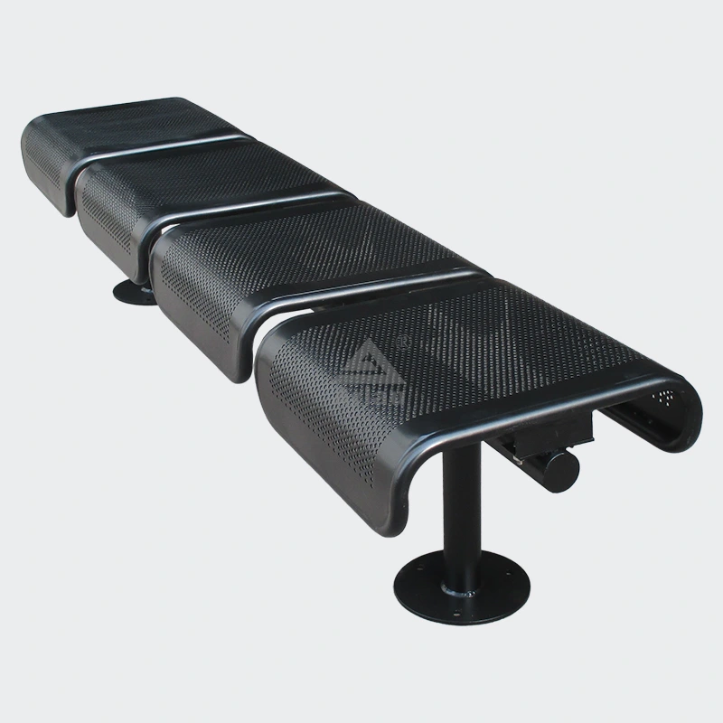 Black garden outdoor leisure bench 1