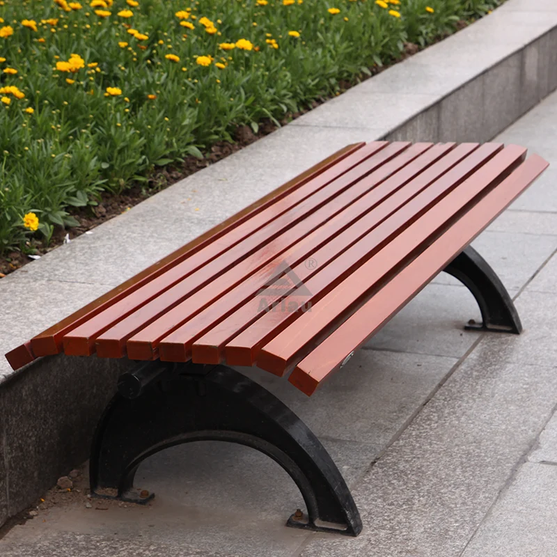 Outdoor garden solid wood bench 1
