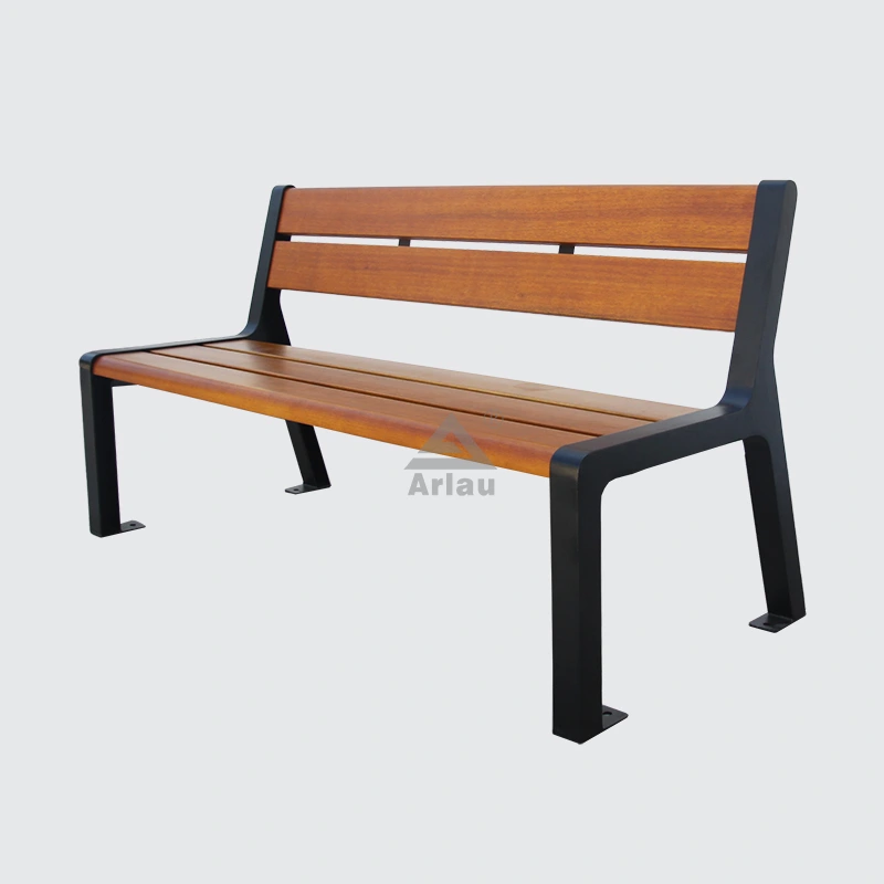 Outdoor public WPC wooden bench 1