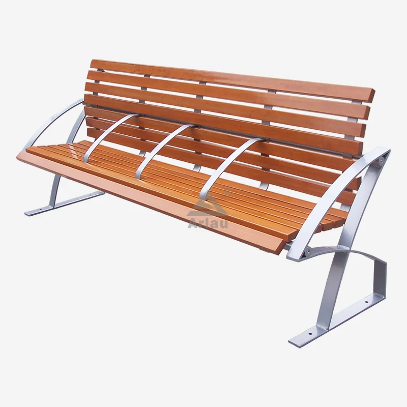 Wooden plastic composite park bench 1