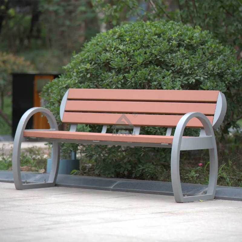Cast aluminum wpc garden park bench 1