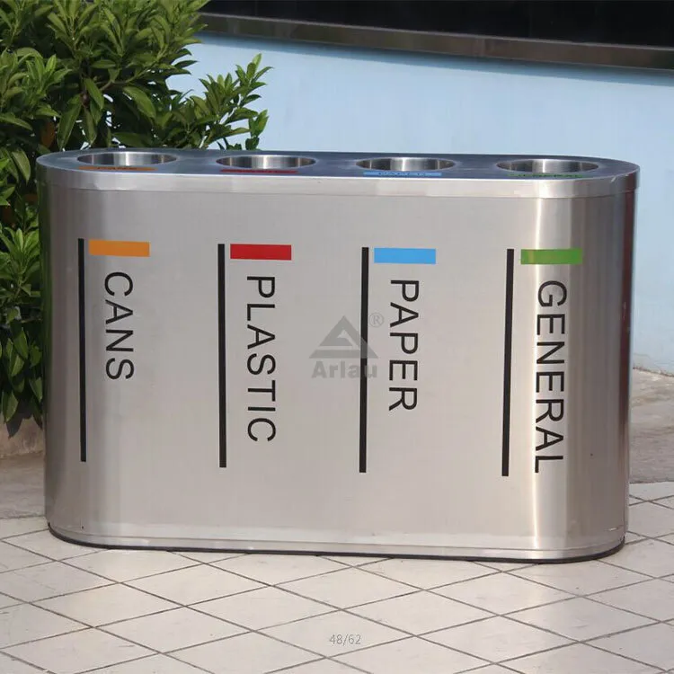 Outdoor Stainless Steel Trash Can 1