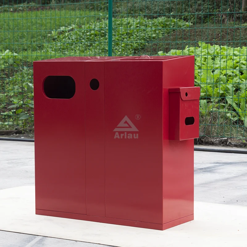 Poubelle extérieure en acier classé métal 1