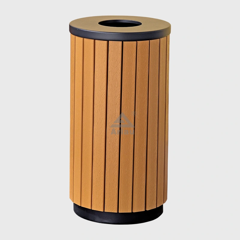 Street Garden WPC Wood Trash Bins 1