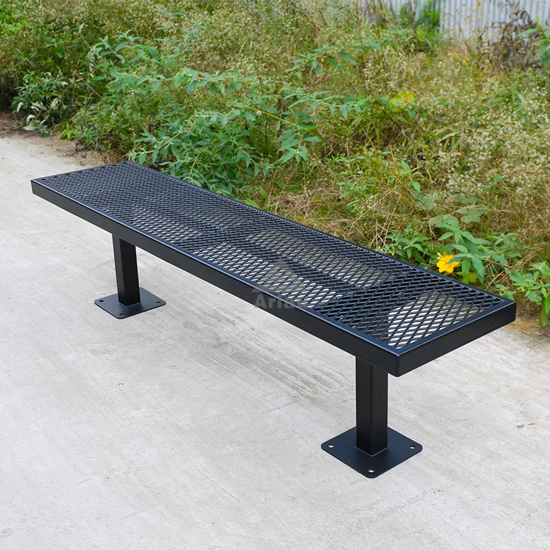 Mobilier d'extérieur enduit Bancs d'extérieur robustes Revêtement thermoplastique 1