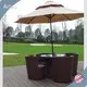 Dernière société de tables et chaises de salle à manger en rotin 1