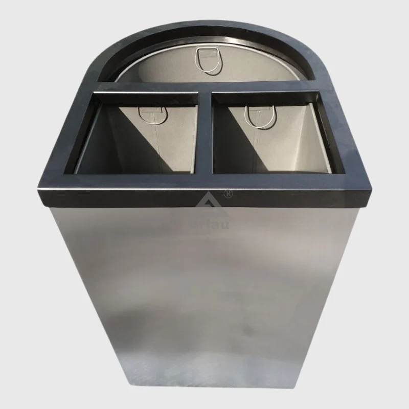 Indoor outdoor stainless steel dusbin 1