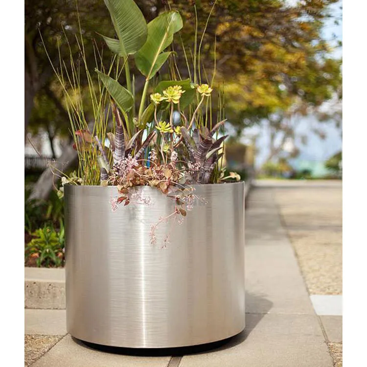 Stainless steel flower pots wholesale flower planter 1
