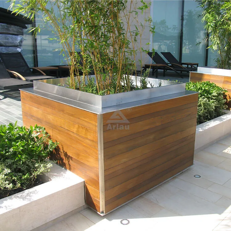 Street outdoor square steel tree planting box 1