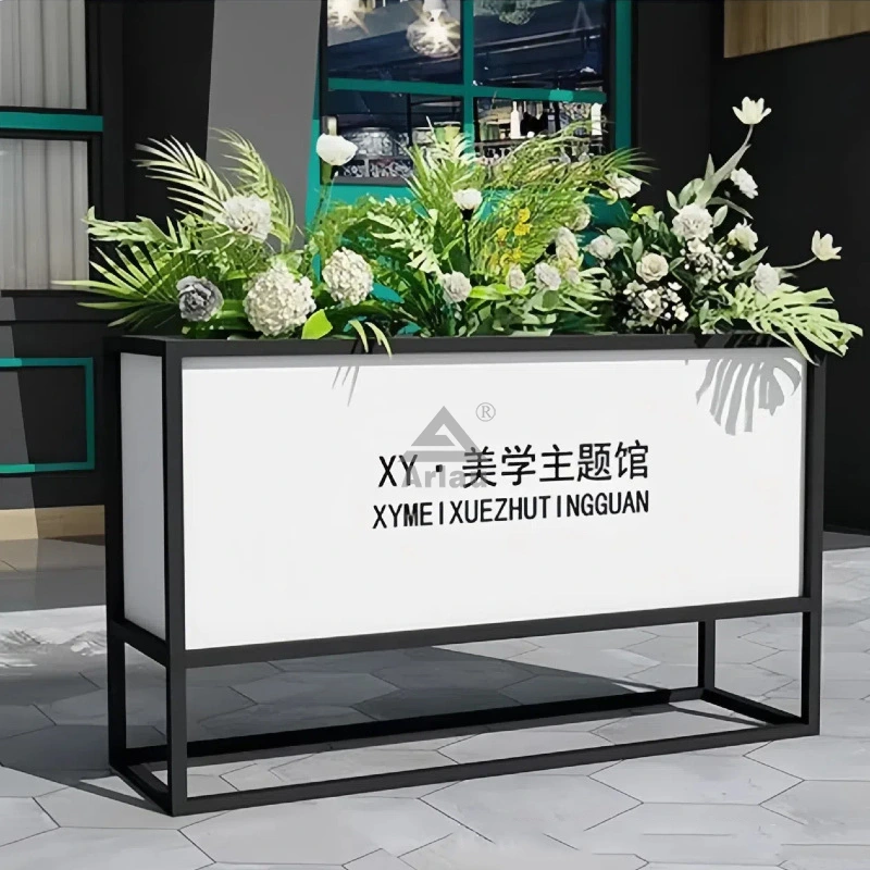 Design custom isolation outdoor park garden metal square flower box 1