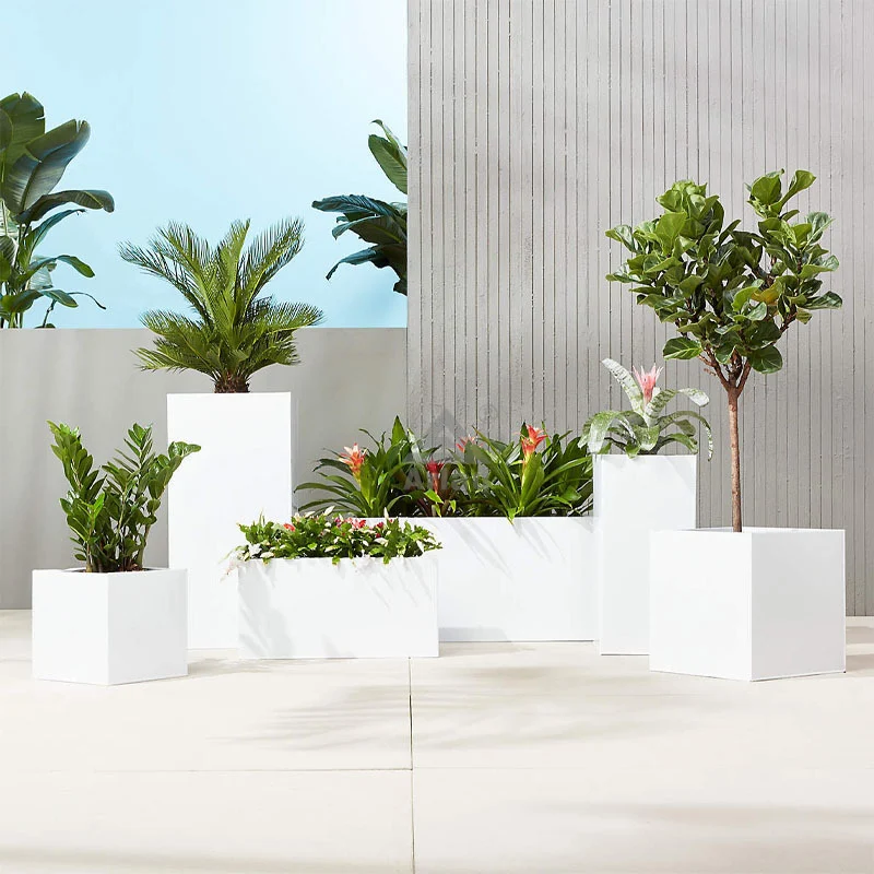 Modern Simple Outdoor Steel Planter 1