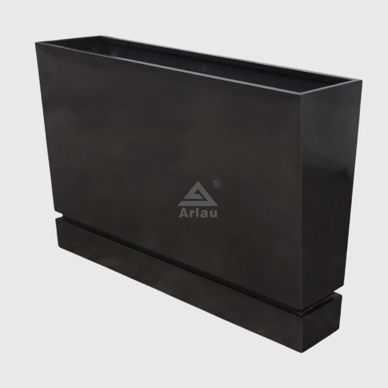 Terrace outdoor rectangular metal planter 1