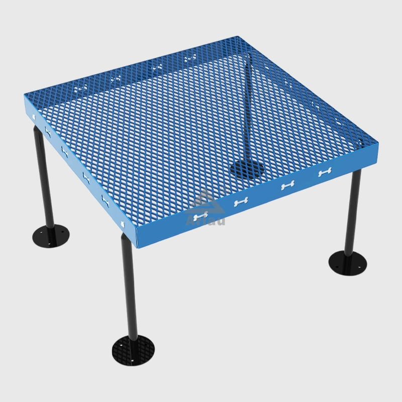Dog park grooming deck dog paw table 1