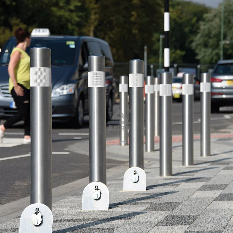 Stainless steel traffic parking automatic lifting embedded guard column manufacturer 1