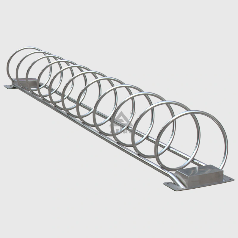 Soporte de estacionamiento de bicicletas para exteriores de acero inoxidable a la venta 1
