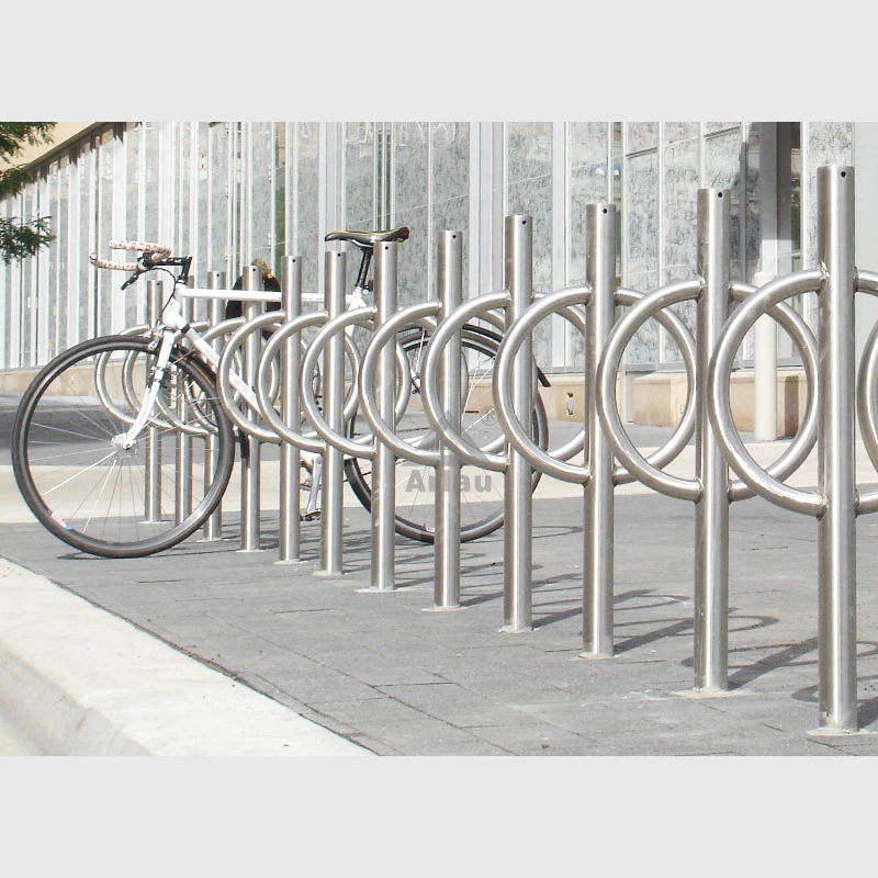 Property villa garden community metal circle bike racks 1
