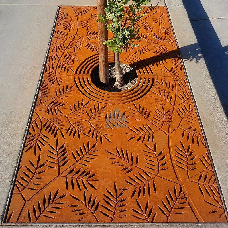 Rejas y rejas para árboles de acero corten 1