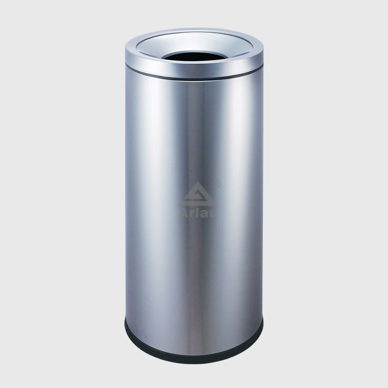 30L household stainless steel hotel round metal trash can manufacturer 1