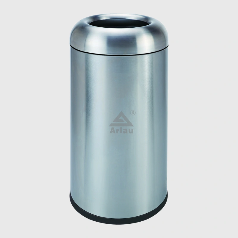 Poubelle à déchets personnalisée en acier inoxydable avec revêtement anti-empreintes digitales et intérieur en forme de balle 1