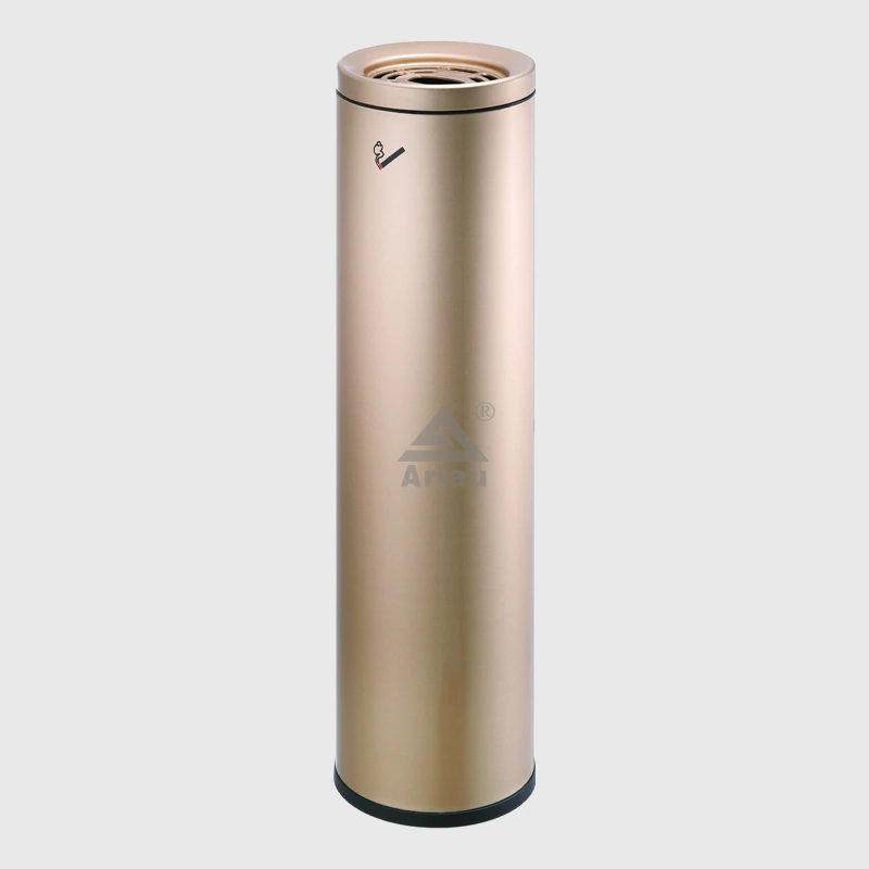 Lobby Hotel Fangyuan Vertical Stainless Steel Trash Can 1