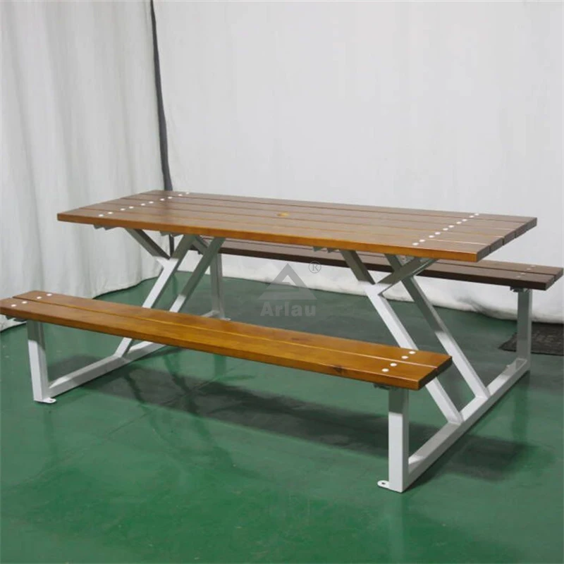 Outdoor wood picnic table and benches for sale 1