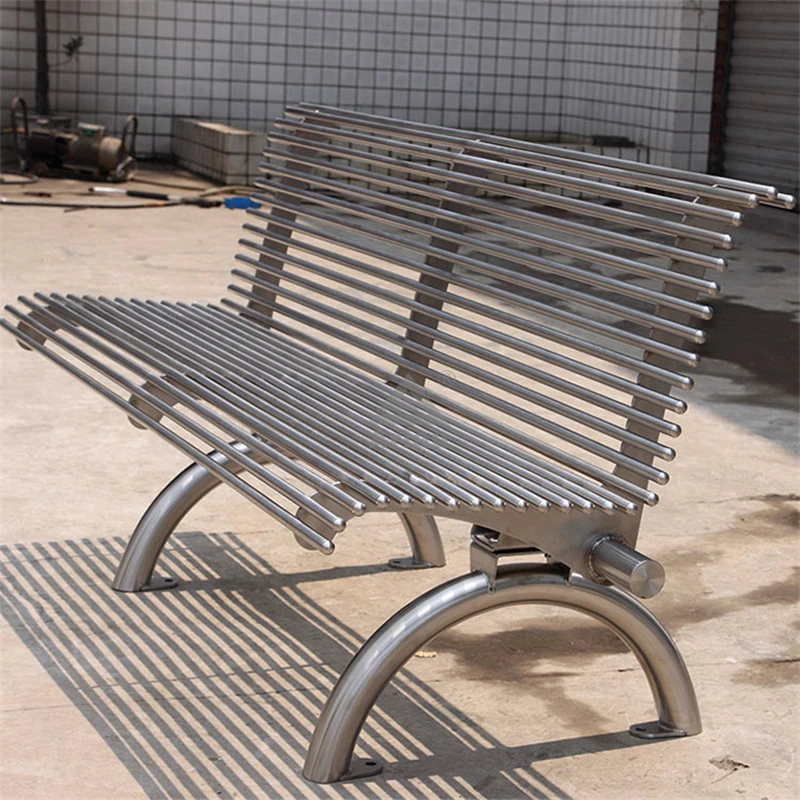 Outdoor stainless steel garden bench 1