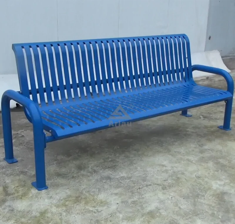 Banc de jardin extérieur solide en acier galvanisé 1